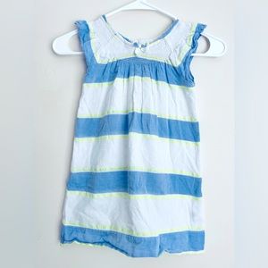Janie and Jack girls white blue stripe Dress summer fun party beach 4